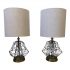 Geometric Base Table Lamps - a Pair