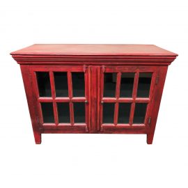 Red Rustic Cabinet by Crate & Barrel. Original Price: $700