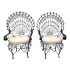 Pair of Wrought Iron Peacock Chairs