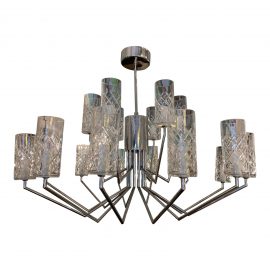 Zaneen-Panzeri Leo De Carlo Bri-Bri 18 Light Suspension Chandlier. Original Price: $7,352