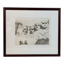 Charles Bragg Mount Rushmore From the Julibee Suite, Etching