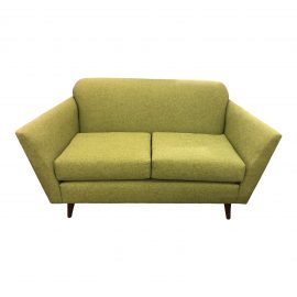 Jorna Green Fabric Loveseat. Original Price: $1,100