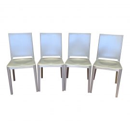 Emeco Philippe Starck Hudson Chairs, Set of Four. Original Price: $3,700