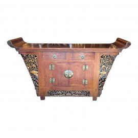Antique Carved Chinese Tongzhi Style Altar Cabinet