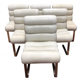 Mid-20th Century Frank Mariani Pace Collection Laguna Cantilever Chairs, Set of Six