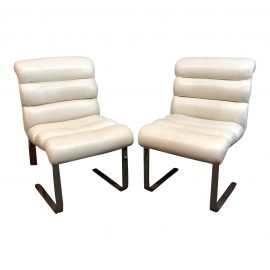 Mid-20th Century Frank Mariani Pace Collection Laguna Cantilever Chairs, Set of 2