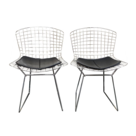 Knoll Studio Harry Bertoia Chairs - Set of Two. Original Price: $2,716