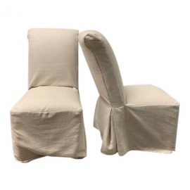 Ethan Allen Olivia Skirted Side Chairs - a Pair. Original Price: $2,158