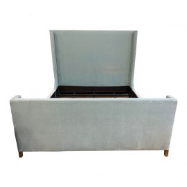 California King Restoration Hardware Grayson Fabric Bed With Footboard. Original Price: $4,395