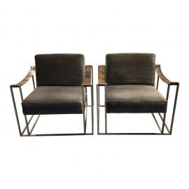 Pair of Dekker Arm Chairs. Original Price: $2,998