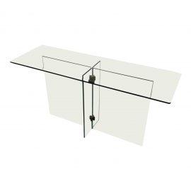 Custom Glass on Glass Console