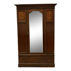 Vintage Maple Mirrored Wardrobe