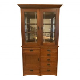 Fenton MacLaren Brentwood Cherry Two Piece Hutch. Original Price: $2,700