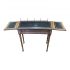 Vintage Wood + Leather Desk + Drop Leaves