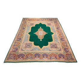Antique Persian Kerman Hand Knotted Rug - 9′6″ × 12′10″