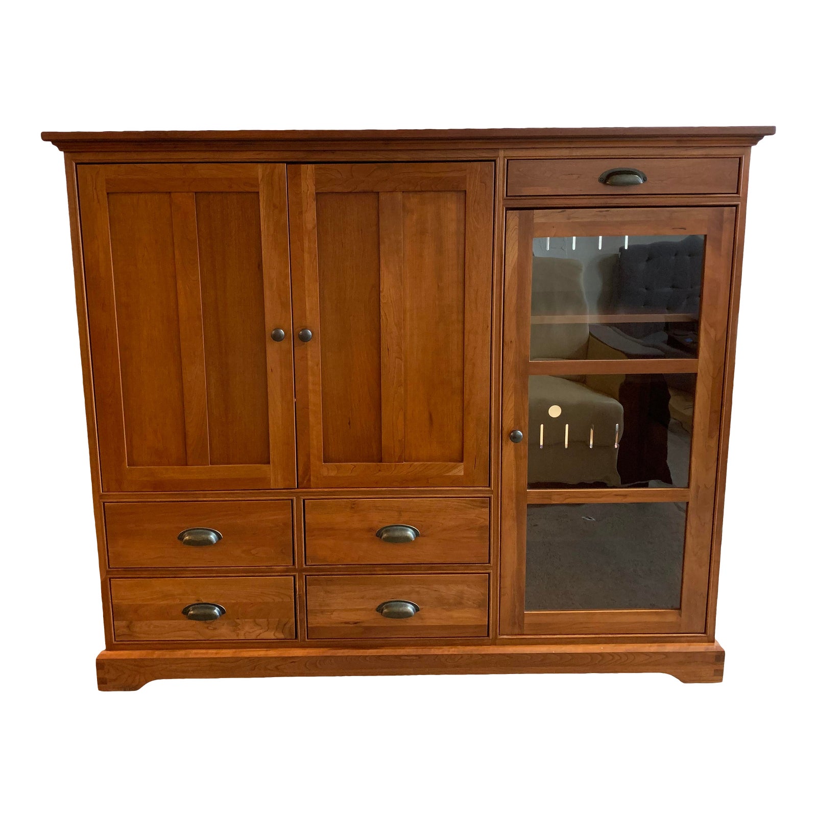 Belleze 70 Inch TV Stand for TVs up to 75 Inch Modern TV Cabinet  Entertainment Center with Shelves Wood Storage Cabinet for Living Room or  Bedroom Brixston Brown in the Accent Cabinets, image size:1600x1600