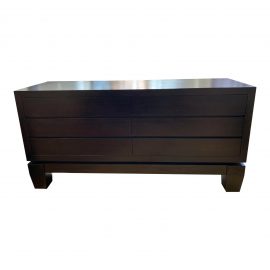Contemporary Six Drawer Wood Dresser