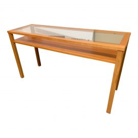 Gangso Contemporary Wood + Glass Console, Made in Denmark