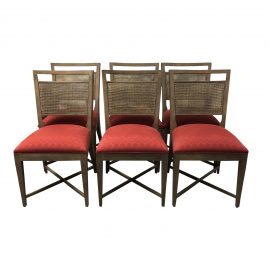 Ethan Allen Grady Collection Cane Dining Chairs, Set of Six. Original Price: $4,200