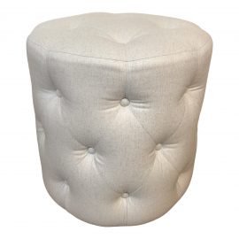 Mitchell-Gold + Bob Williams Rocco Tufted Linen Ottoman. Original Price: $790
