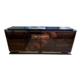 Giorgio Luna Collection Ebony Macassar + Zebra Veneer Wood Buffet. Original Price: $16,000
