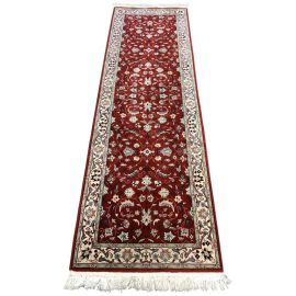 Traditional Red Wool + Silk Runner - 2'6" x 8'6"