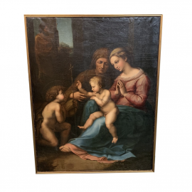 Madonna Del Divino Amore, Raphael Reproduction by His Student. Original Price: $2,500