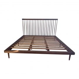 Eastern King Nuevo Living Jessika Walnut Bed Frame. Original Price: $1,650