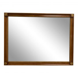 Mid 20th Century Walnut Stain+ Gold Leaf Mirror