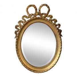 Vintage Gilt Finished Ribbon Wall Mirror
