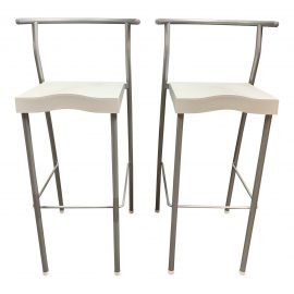 Kartell Philippe Starck Hi-Glob Barstools- a Pair. Original Price: $850