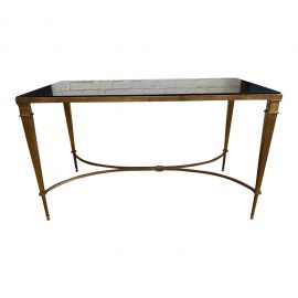 Vintage Marble Top + Brass Coffee Table