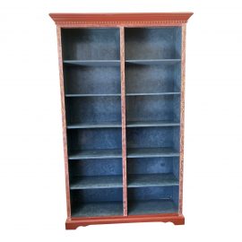 Custom Hand Painted Pine Bookcase + Adjustable Shelves