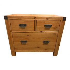 Rustic Oak Filing Cabinet + Drawers