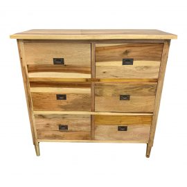 Six Drawer Reclaimed Salvaged Wood Dresser