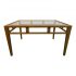 Newman Frey Cassell Tappered Leg Glass Cocktail/Coffee Table. Original Price: $2,641