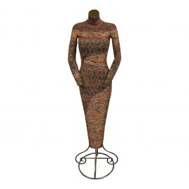 Original Art Mosaic Beaded Lady Figure