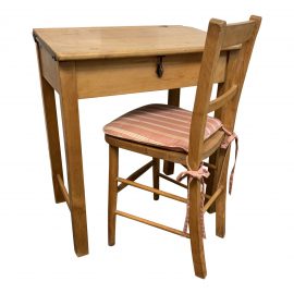 Antique Pine Child's Desk + Chair