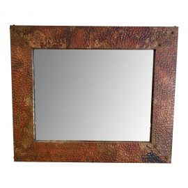 Handcrafted Hammered Copper Framed Wall Mirror