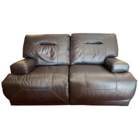 Media Room Electric Reclining Leather Loveseat