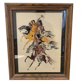 Ed Morgan Native American Original Watercolor Signed
