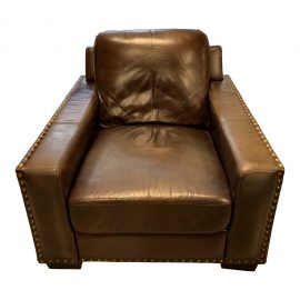 Abbyson Monaco Brown Leather Chair. Original Price: $860