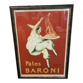 Vintage French Pates Baroni Framed Poster