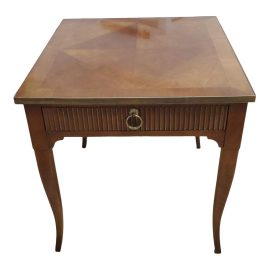 Baker Furniture Cherry Model #4358 Side Table + Drawer. Original Price: $2,300