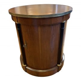 Baker Furniture Cherry Model #4359 Drum Side Table. Original Price: $3,700