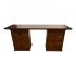 Vintage Style Workspace Double File Cabinet Desk