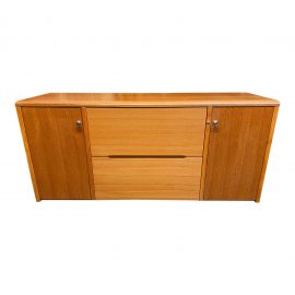 Mid-20th Century Style Teak Filing Cabinet Credenza