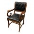 Empire Style Wood + Leather Arm Chair