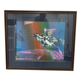 Veloy Vigil Framed Serigraph Signed + Numbered 49/65 - Horse