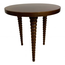 Avant-Garde Mahogany Stain Turned Leg Side Table